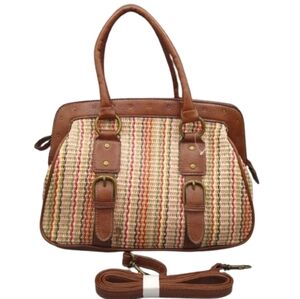 Women's Multicolor Faux Leather Shoulder Crossbody Convertible Bag New Vintage